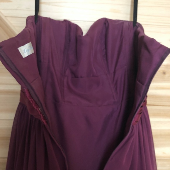 Liz Fields Floor Length Formal Dress Size 2 Berry - Picture 12 of 16